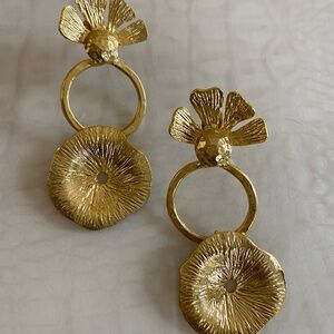 24kt gold Platead earrings